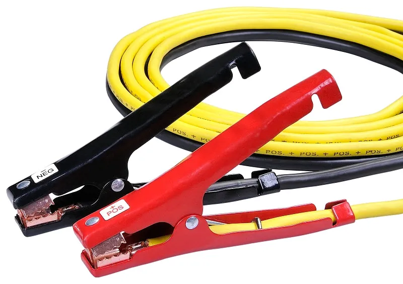 ProSource 041602 Booster Cable, 4 AWG Wire, 4-Conductor, Clamp, Clamp, Stranded, Yellow/Black Sheath :EA: QUANTITY: 1