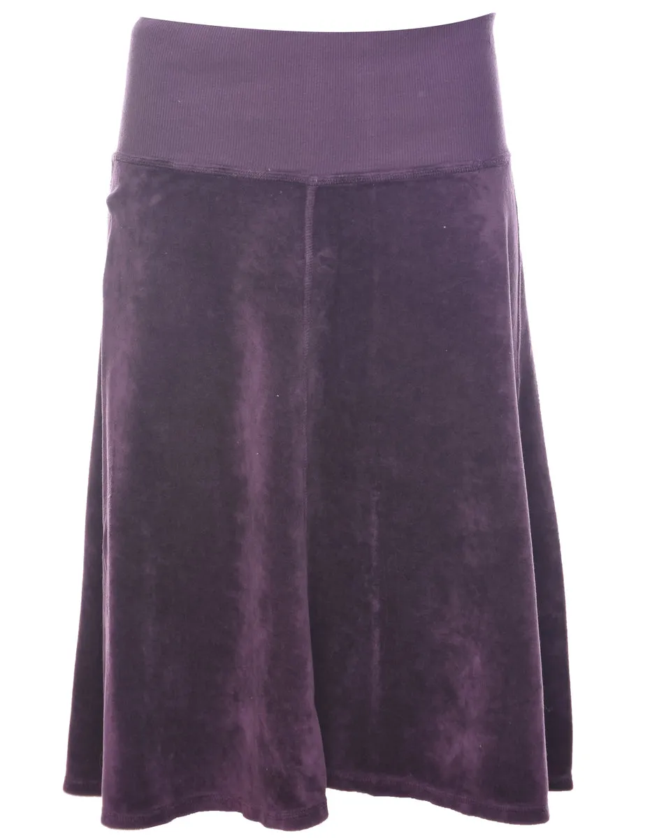 Purple Midi Skirt - M