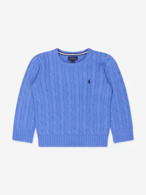 Ralph Lauren Boys Cable Knit Logo Jumper