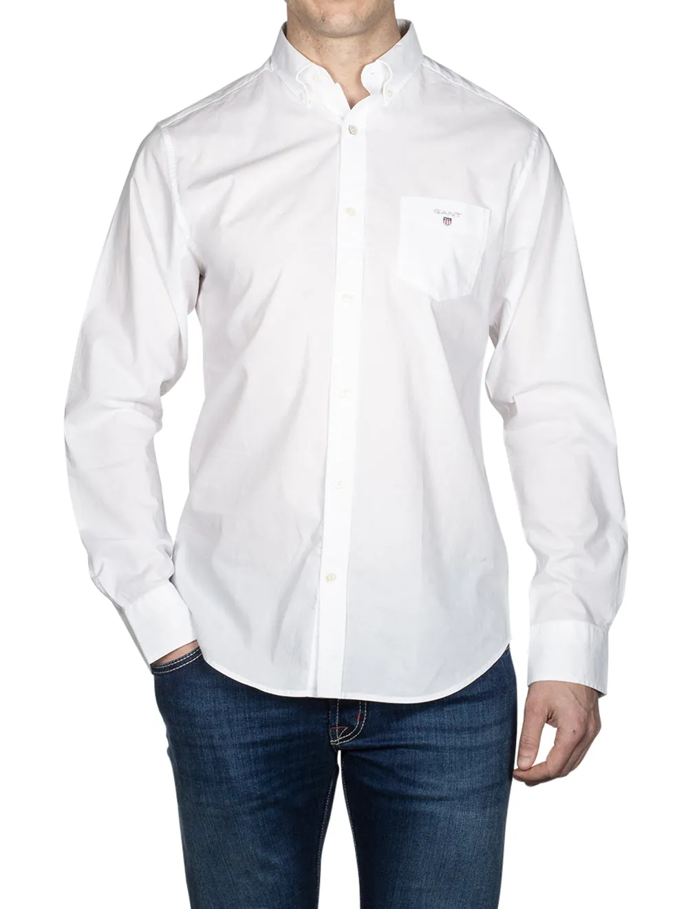 Regular Fit Buttondown shirt-White