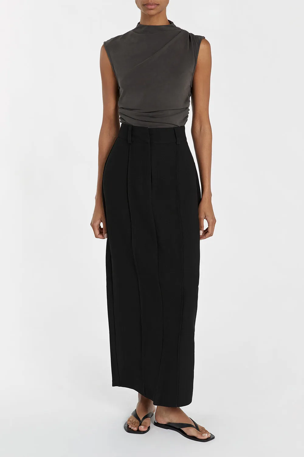 ROWAN BLACK MIDI SKIRT