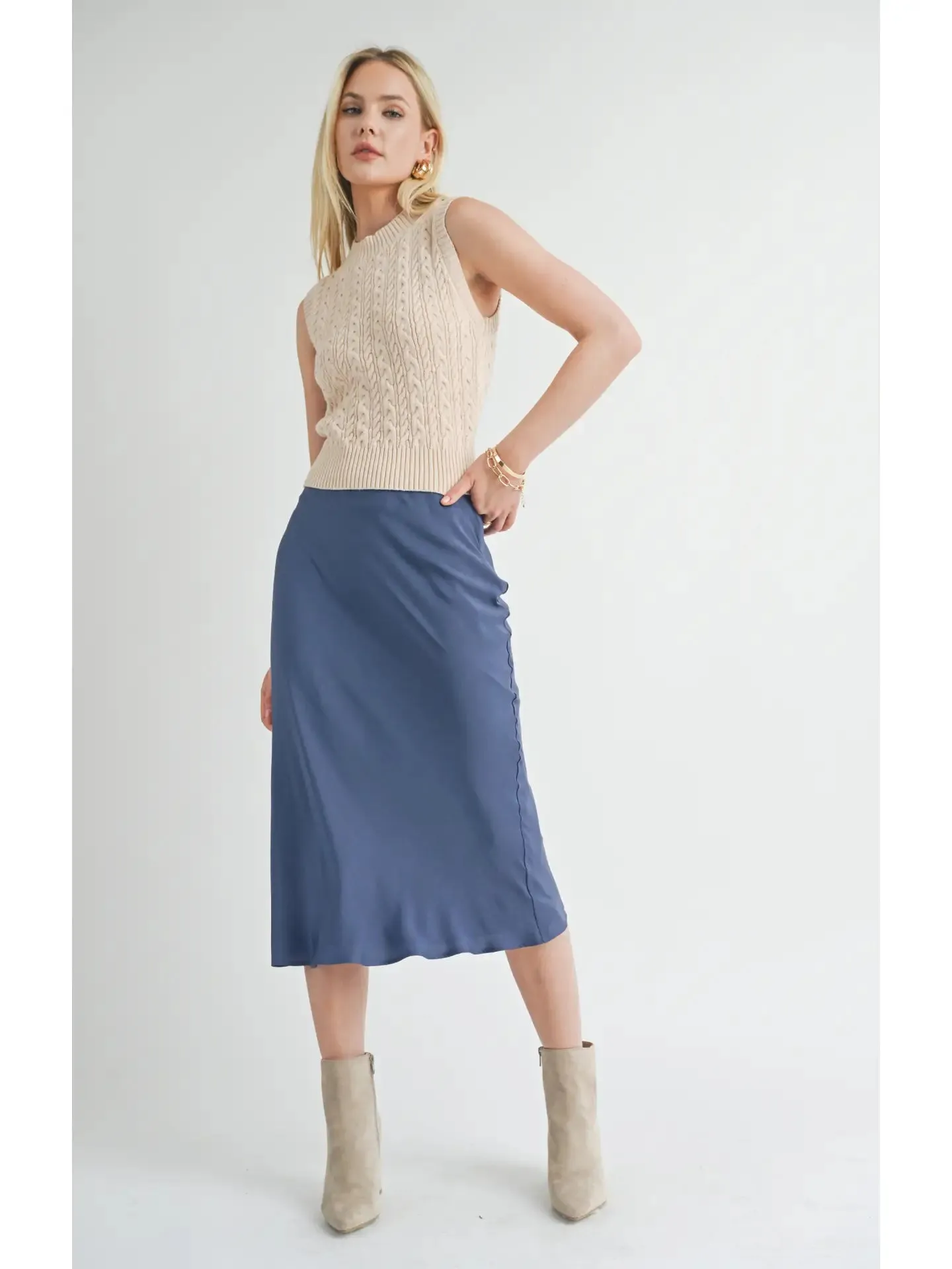 Sage the Label Write Poetry Mermaid Midi Skirt