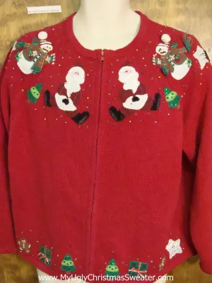 Santa Cheerleaders Horrible Christmas Sweater