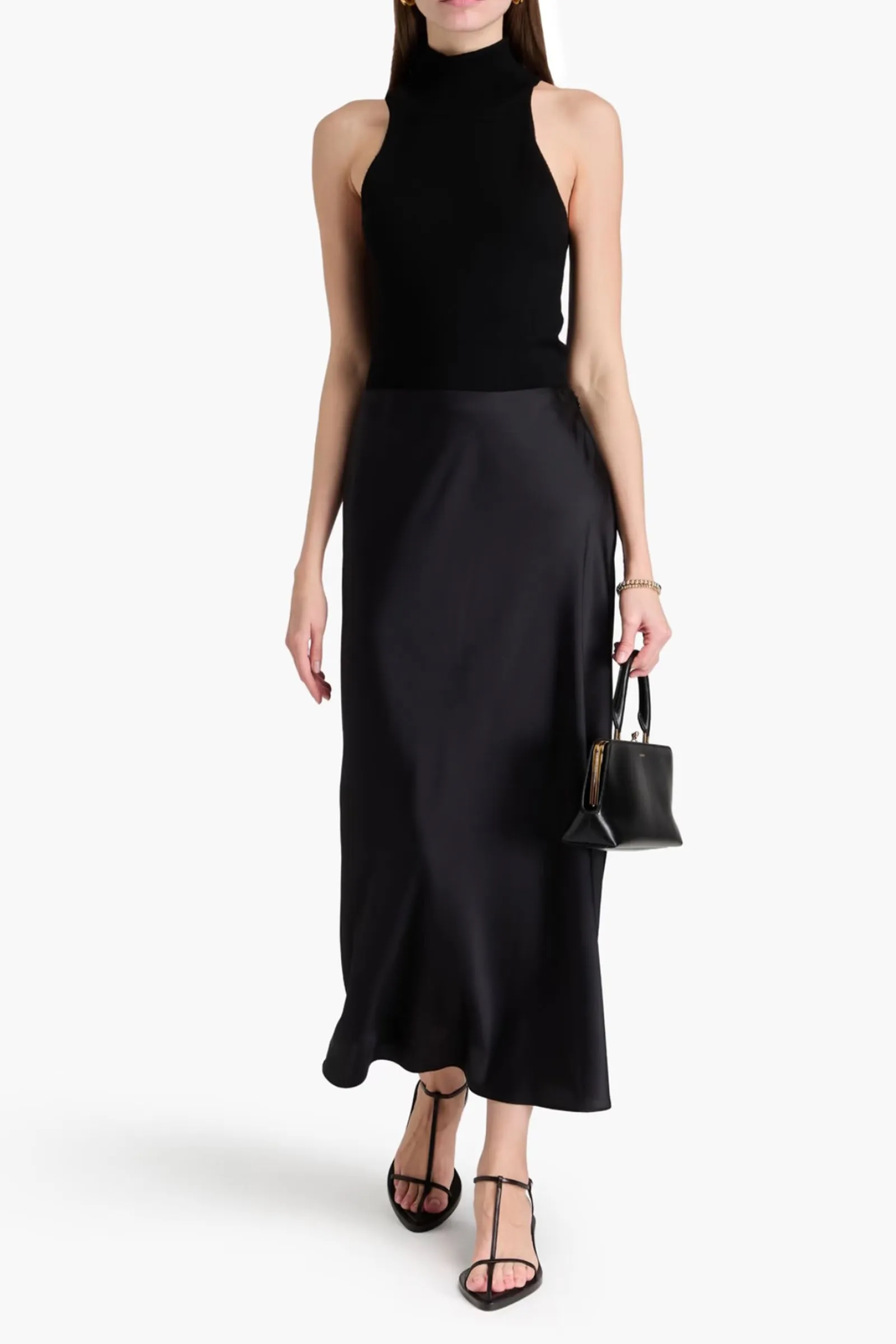 Satin Midi Skirt