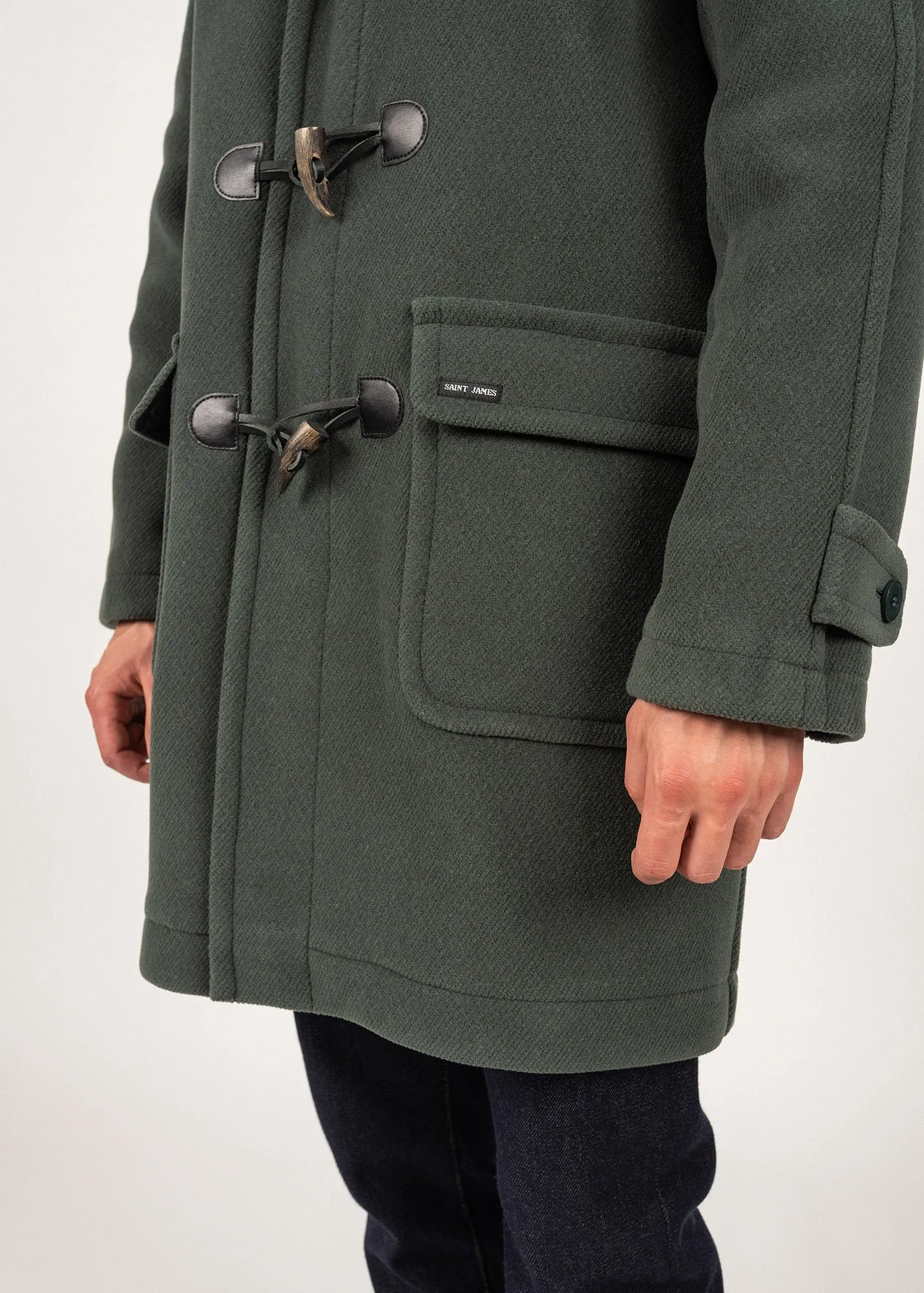 Saturne classic duffle-coat - in wool (VEGETAL)