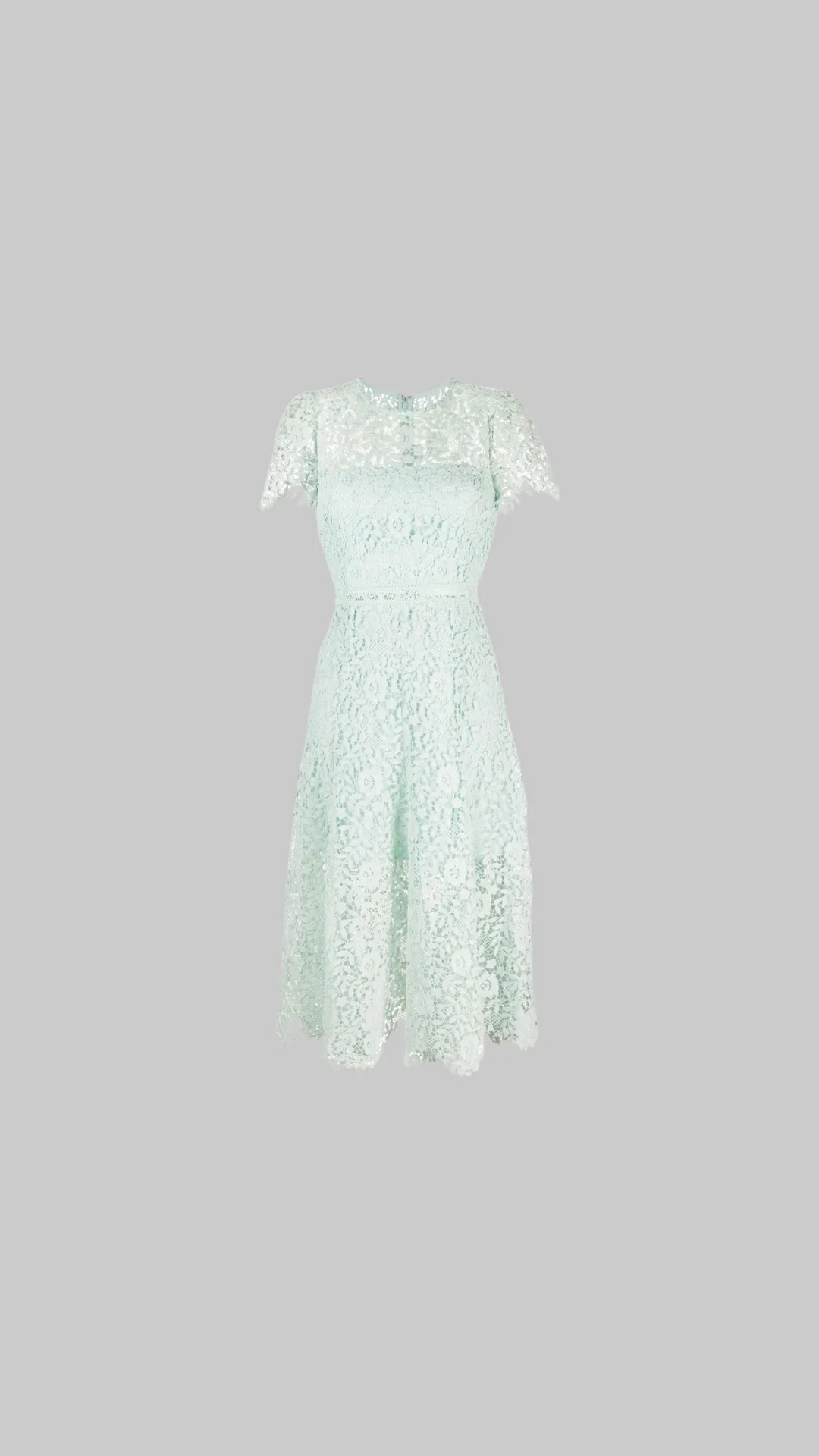 Self-Portrait Mint Lace Midi Dress