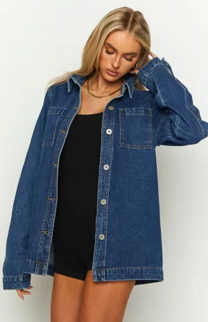 She's Got It Denim Long Sleeve Top