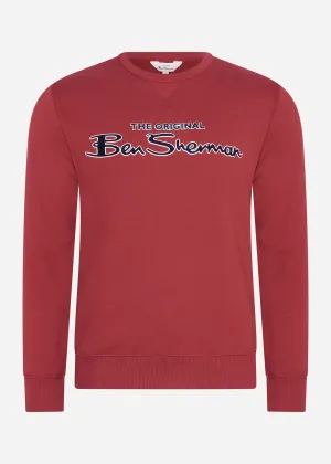 Signature logo sweat - red