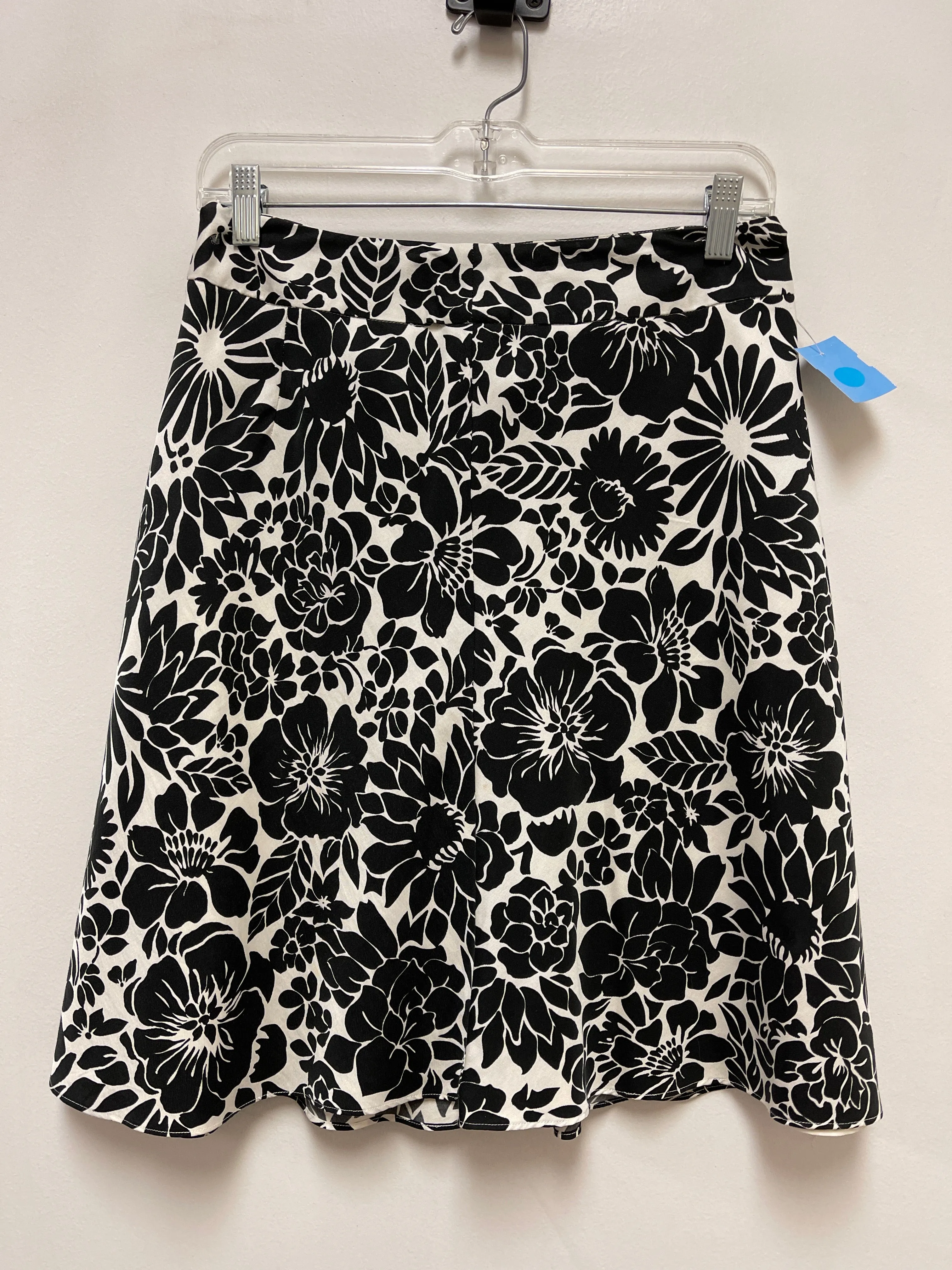 Skirt Midi By Ann Taylor In Black & Cream, Size: 2p