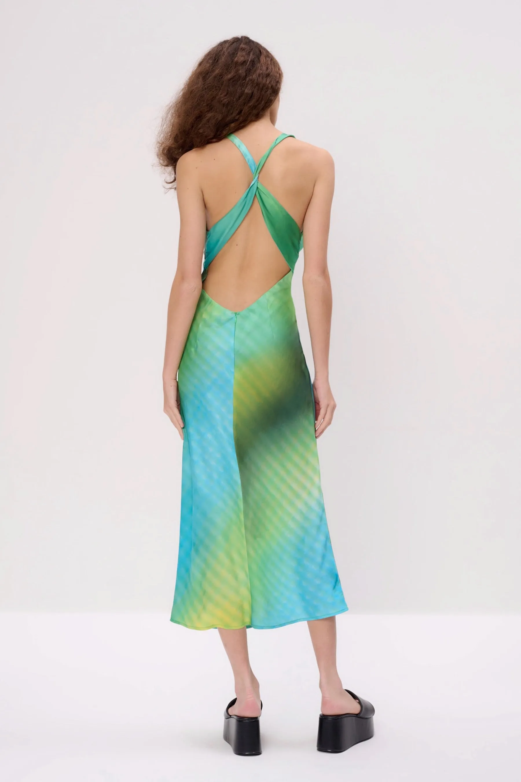 Space Blur Midi Slip