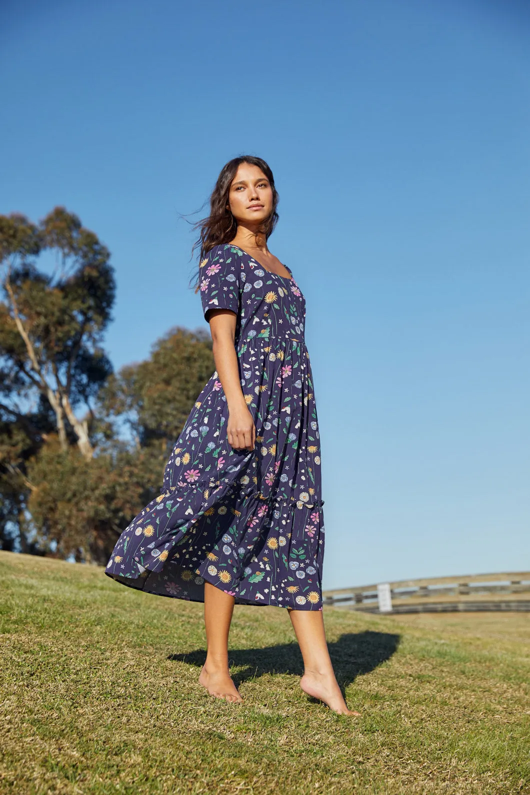 Spring Garden Midi Dress