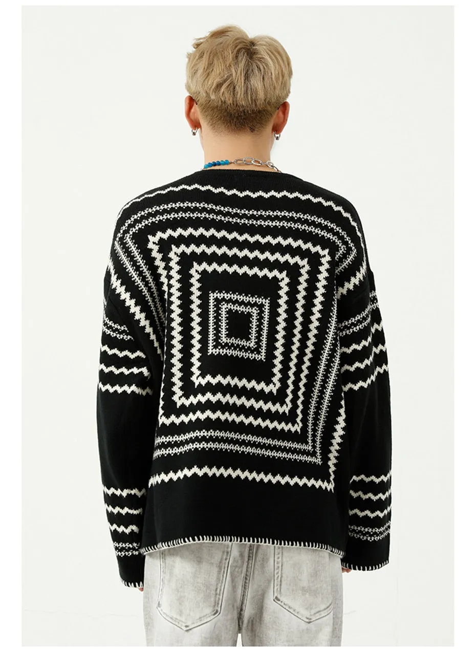 Square Pattern Sweater