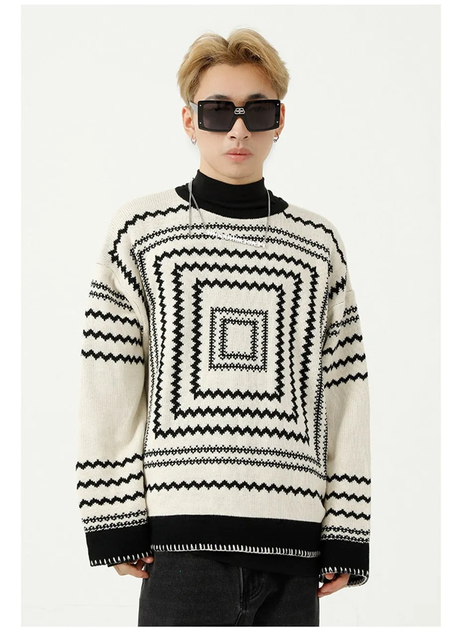 Square Pattern Sweater