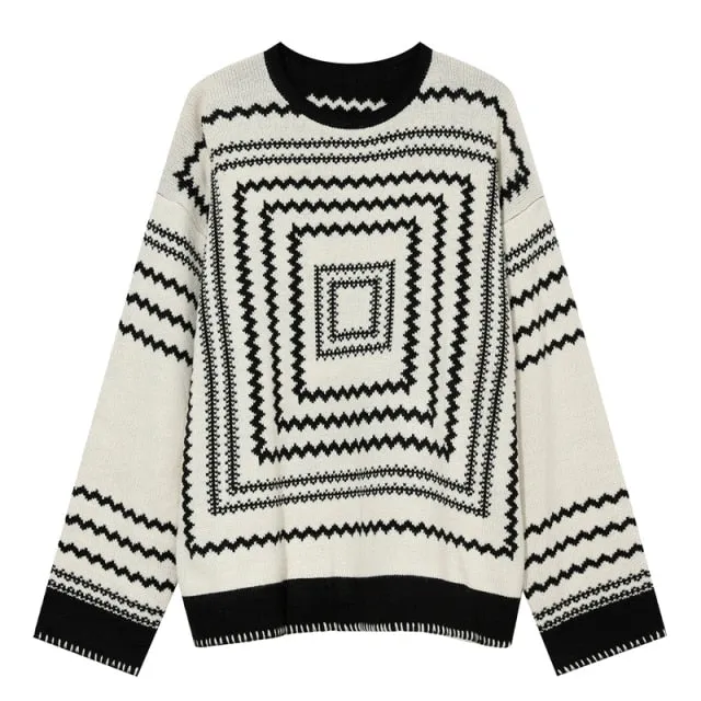 Square Pattern Sweater