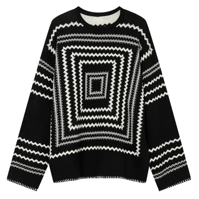 Square Pattern Sweater