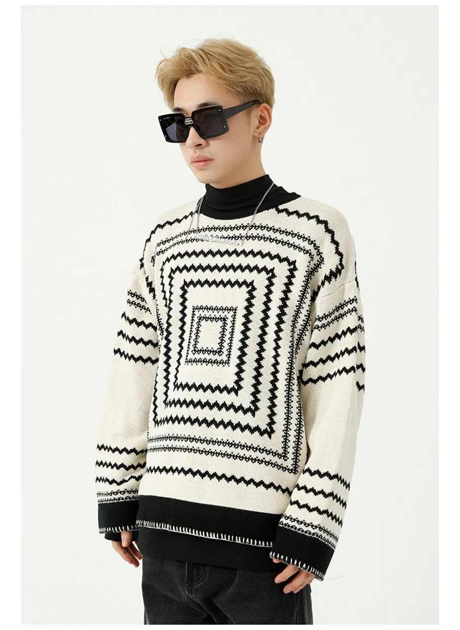 Square Pattern Sweater