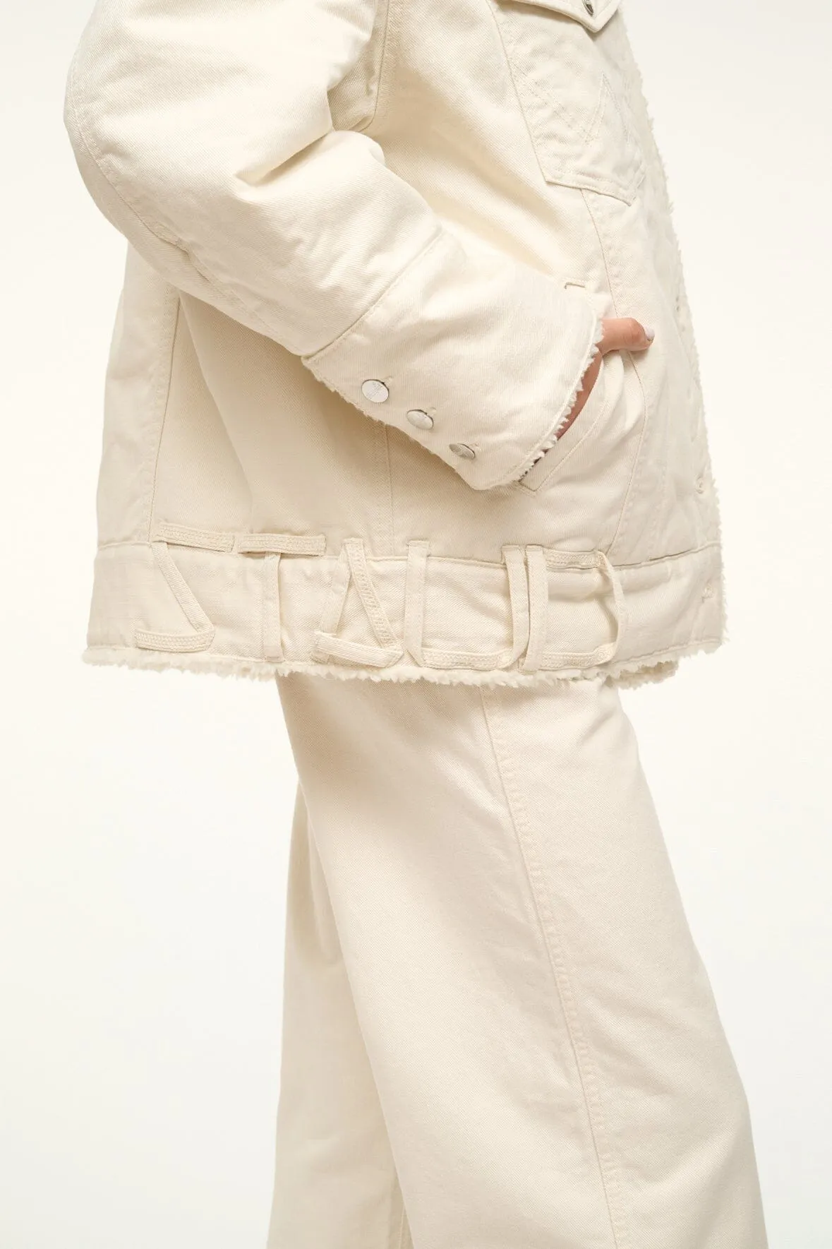 STAUD   WRANGLER REVERSIBLE BIGGEST JEAN JACKET | CREAM