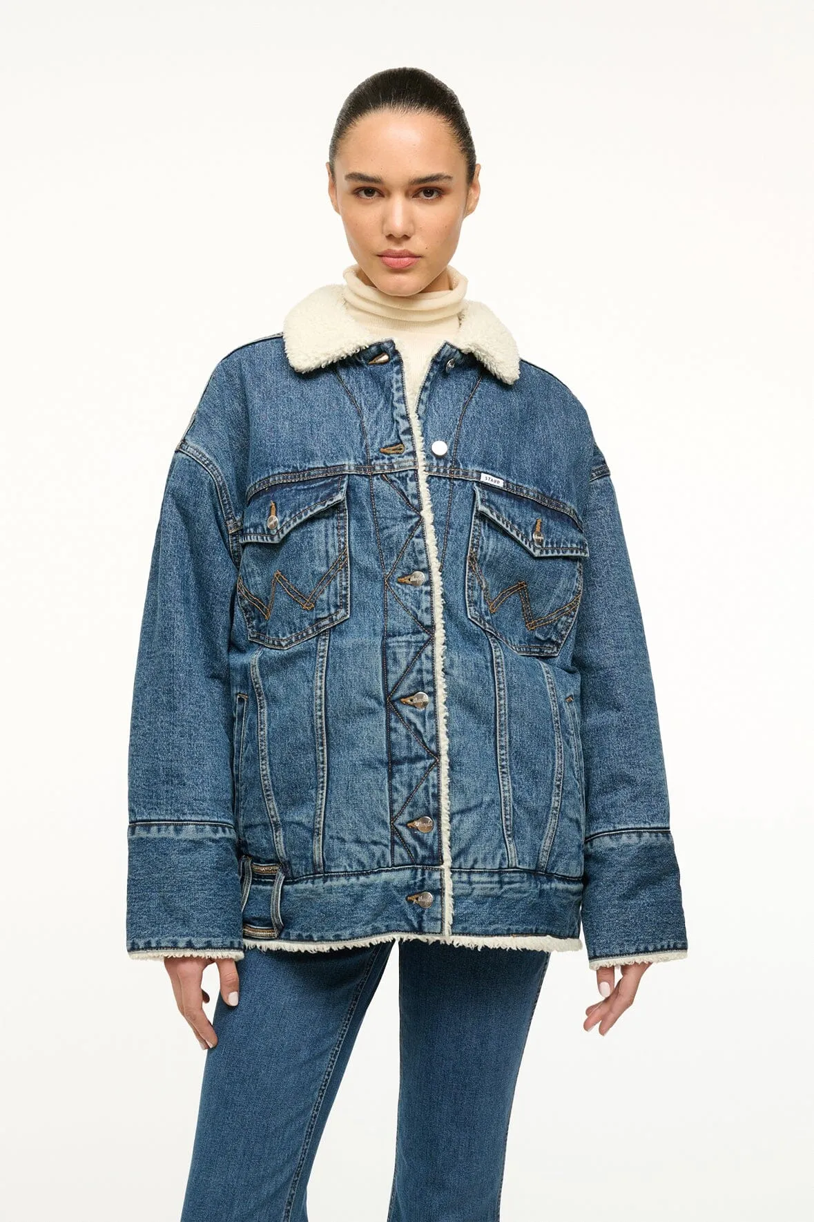 STAUD   WRANGLER REVERSIBLE BIGGEST JEAN JACKET | INDIGO WASH