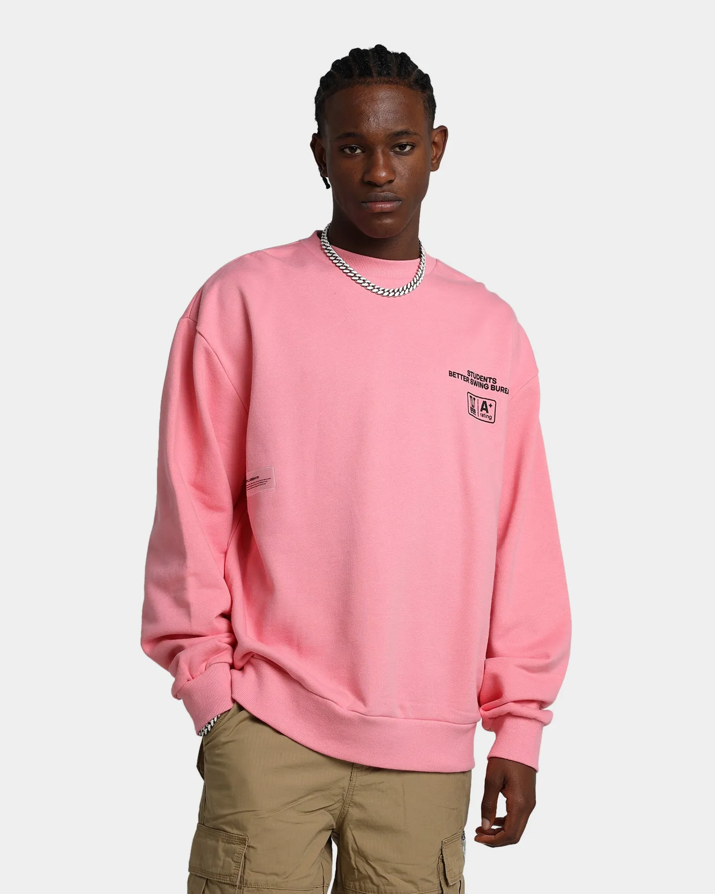 Students Golf Better Swing Bureau Crewneck Salmon