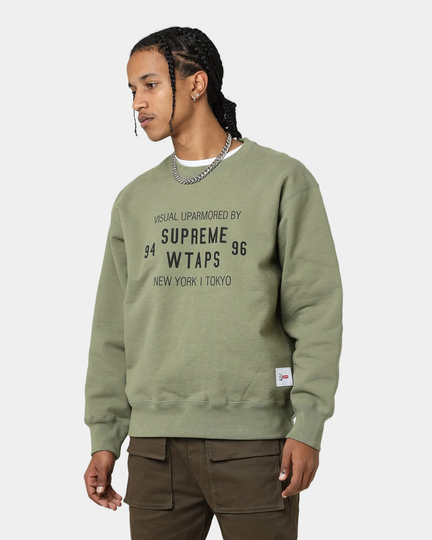 Supreme X WTAPS Crewneck Green