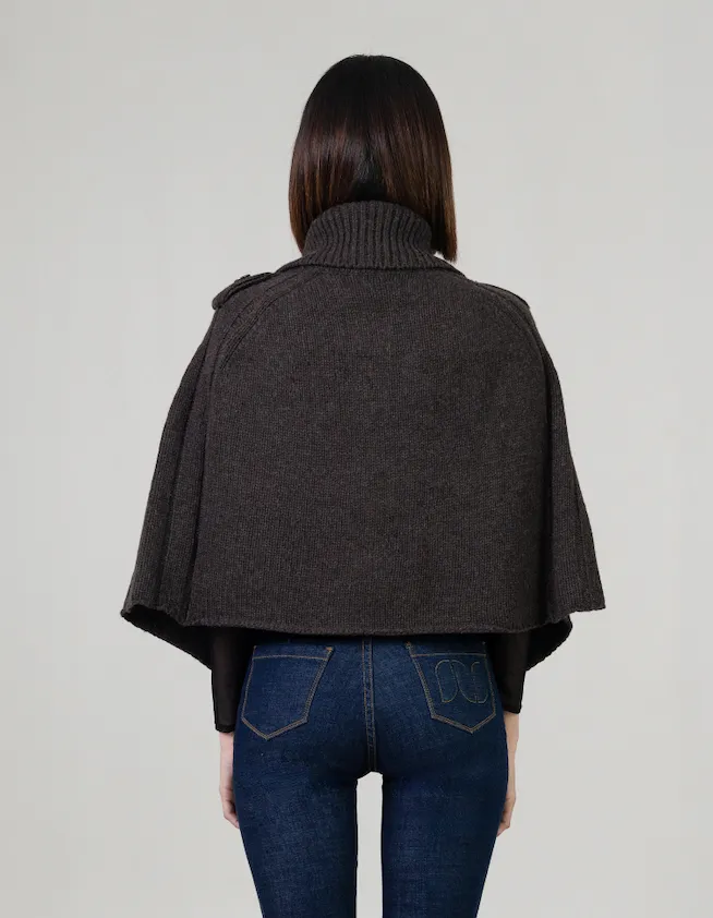 SWEATER CAPE CHOCOLATE