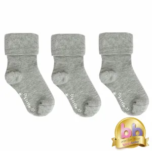 Talipes (clubfoot) Boots and Bar Socks (0 - 3 years) - Non-Slip   Stay On Baby and Toddler Socks - 3 Pack in Grey