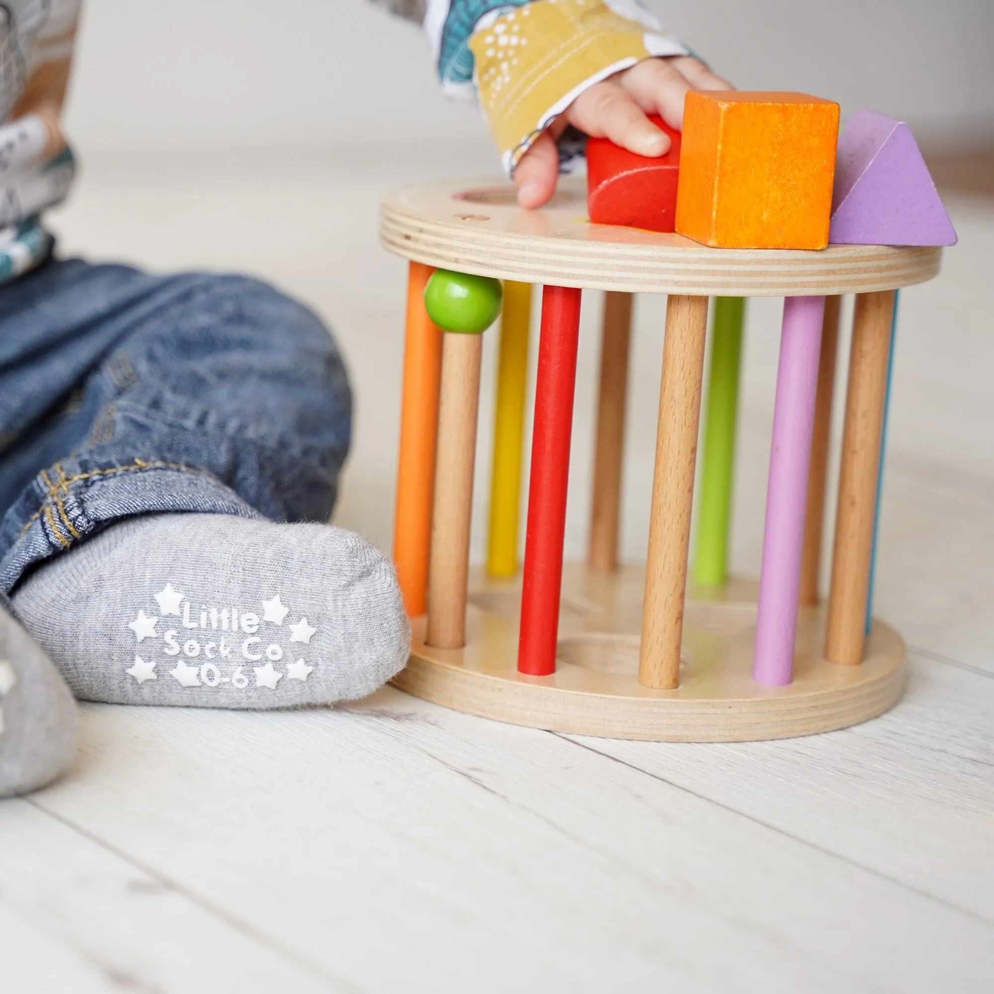 Talipes (clubfoot) Boots and Bar Socks (0 - 3 years) - Non-Slip   Stay On Baby and Toddler Socks - 3 Pack in Grey