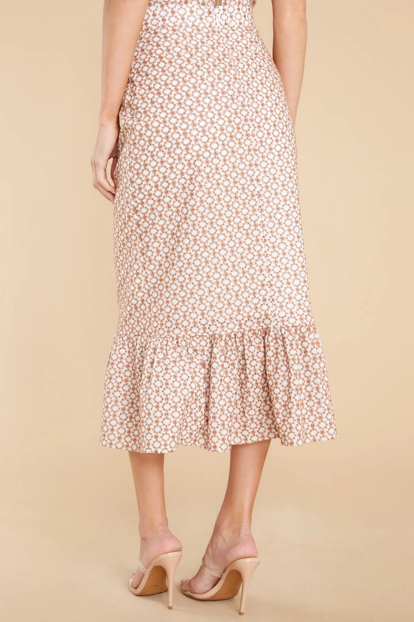 Tanjil Tan White Midi Skirt