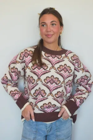 Taupe Pink Multi Sweater