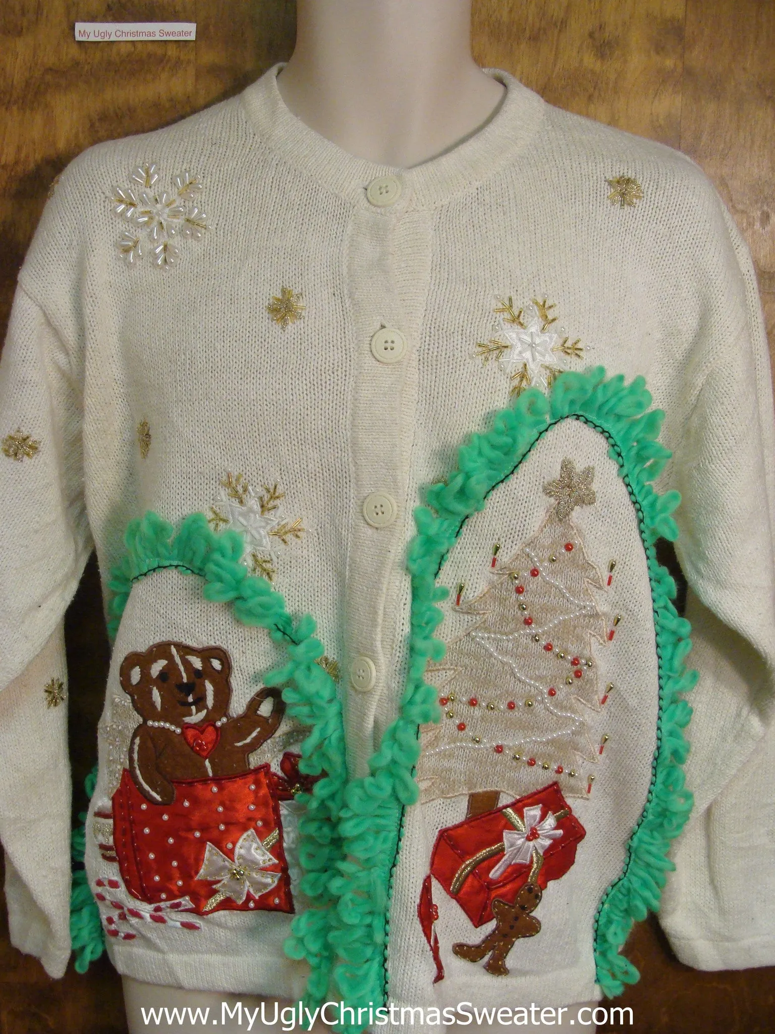 Teddy Bear Present Ugly Christmas Jumper