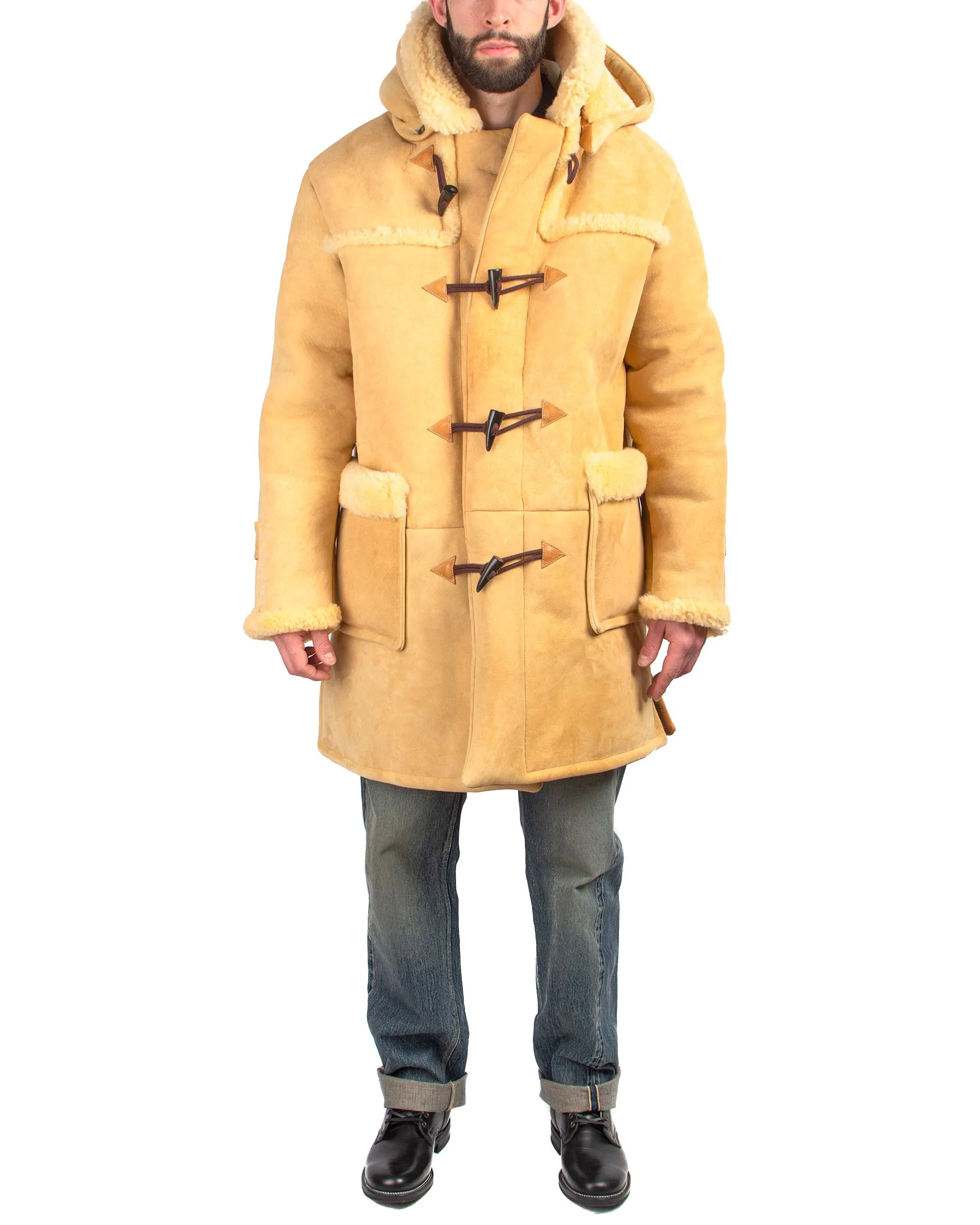 The Real McCoy's MJ21123 Mouton Duffle Coat Beige