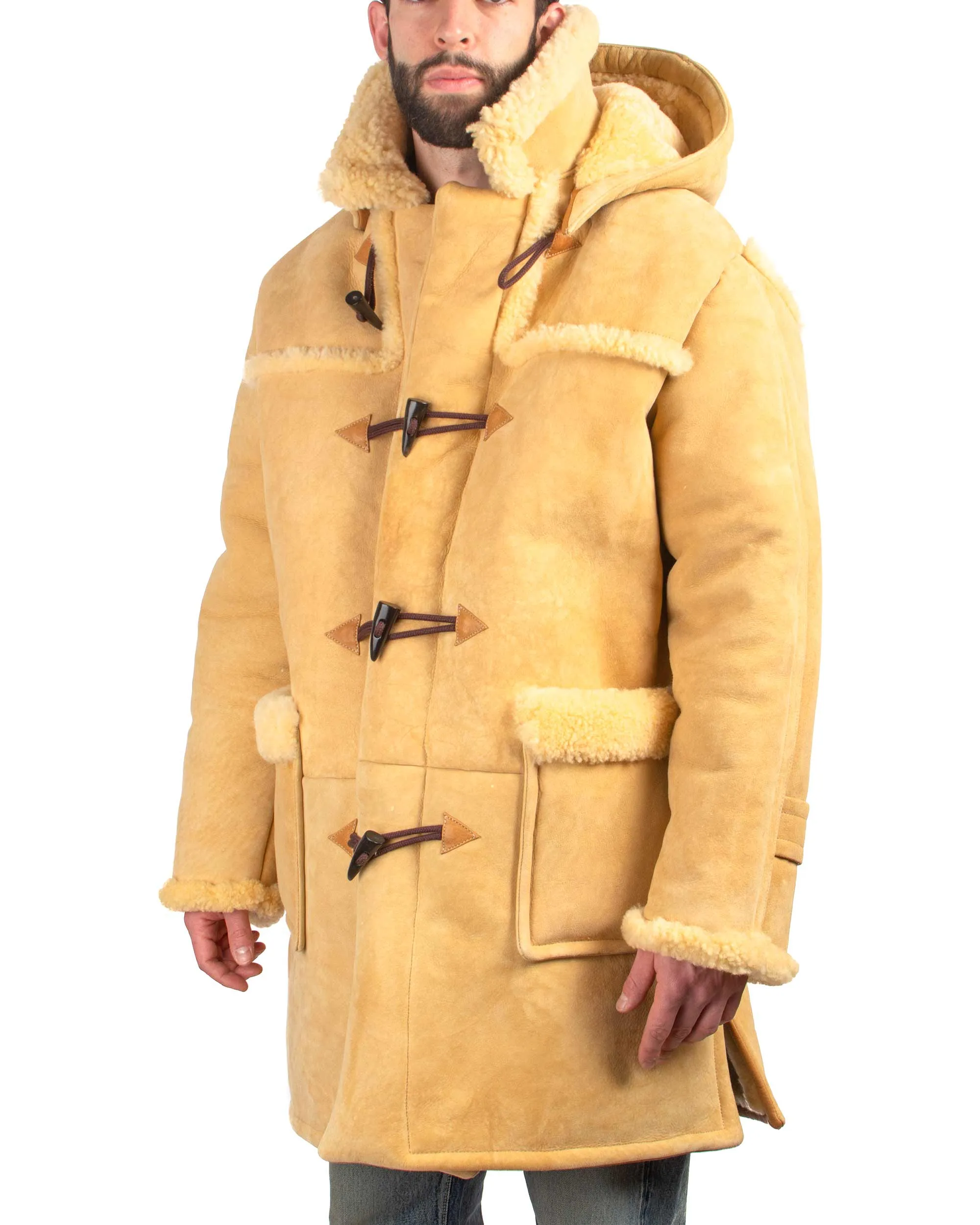 The Real McCoy's MJ21123 Mouton Duffle Coat Beige