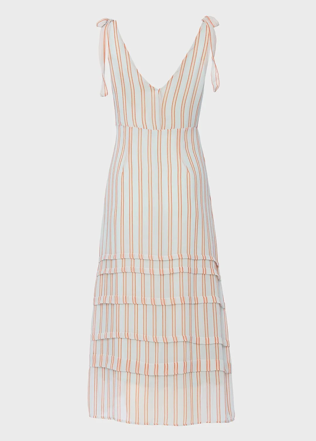 Tie Shoulder Striped Dress