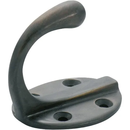 Tradco Single Robe Hook- Oval Backplate