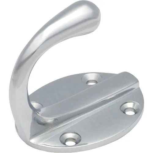 Tradco Single Robe Hook- Oval Backplate