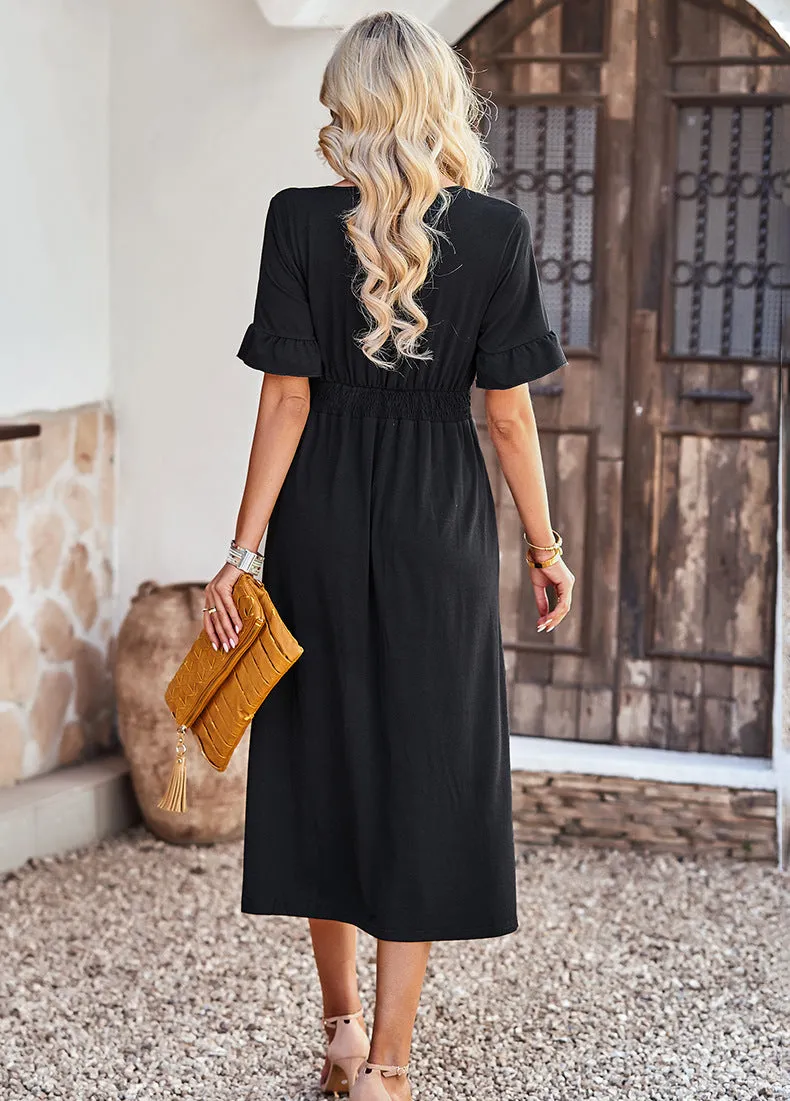 Trendy Button Up Slip Dress