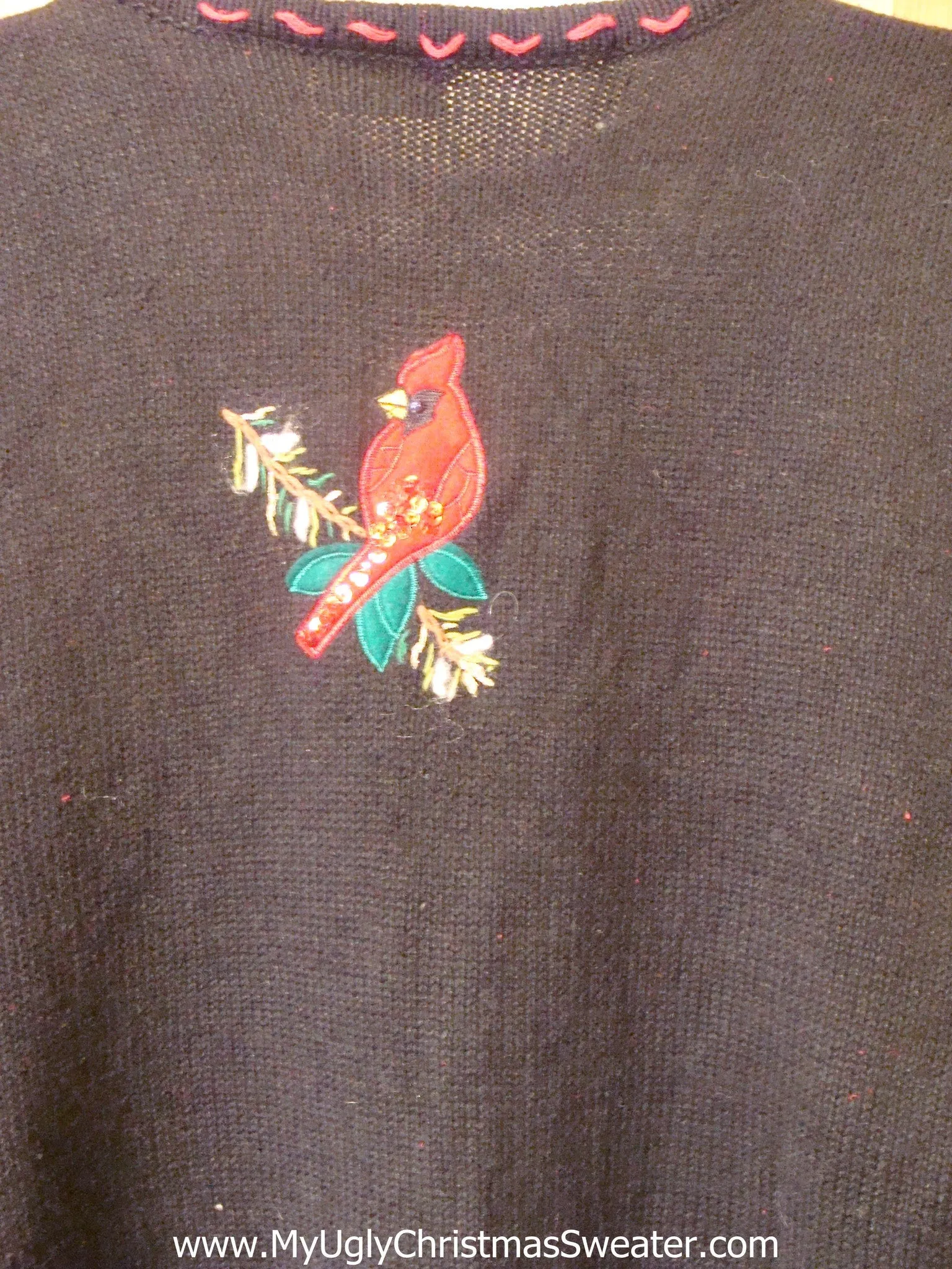 Ugly Christmas Sweater Vest Red Cardinals Wms Mens XXXL