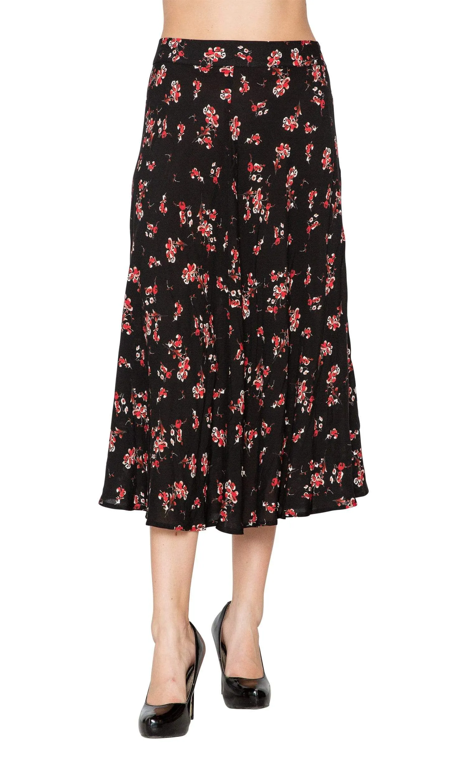 Velvet by Graham & Spencer Nalani Floral Printed Midi Skirt