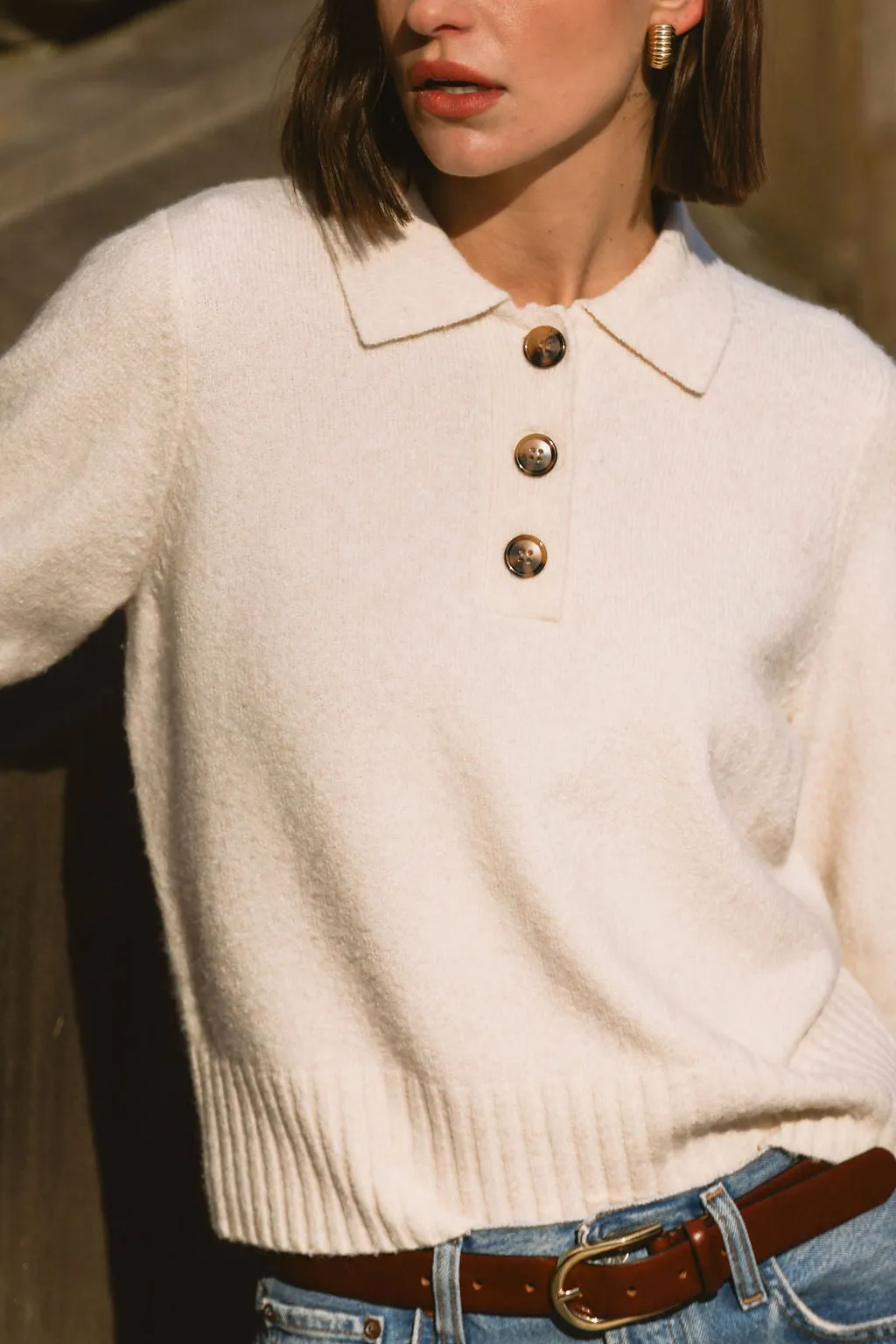 Vhari Long Sleeve Polo Sweater