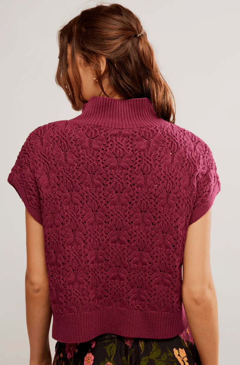 Vickie Mock Neck Plum