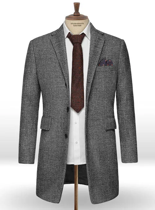 Vintage Glasgow Gray Tweed Overcoat