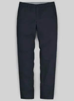 Washed Dark Navy Blue Chinos