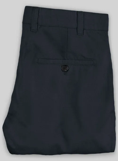 Washed Dark Navy Blue Chinos