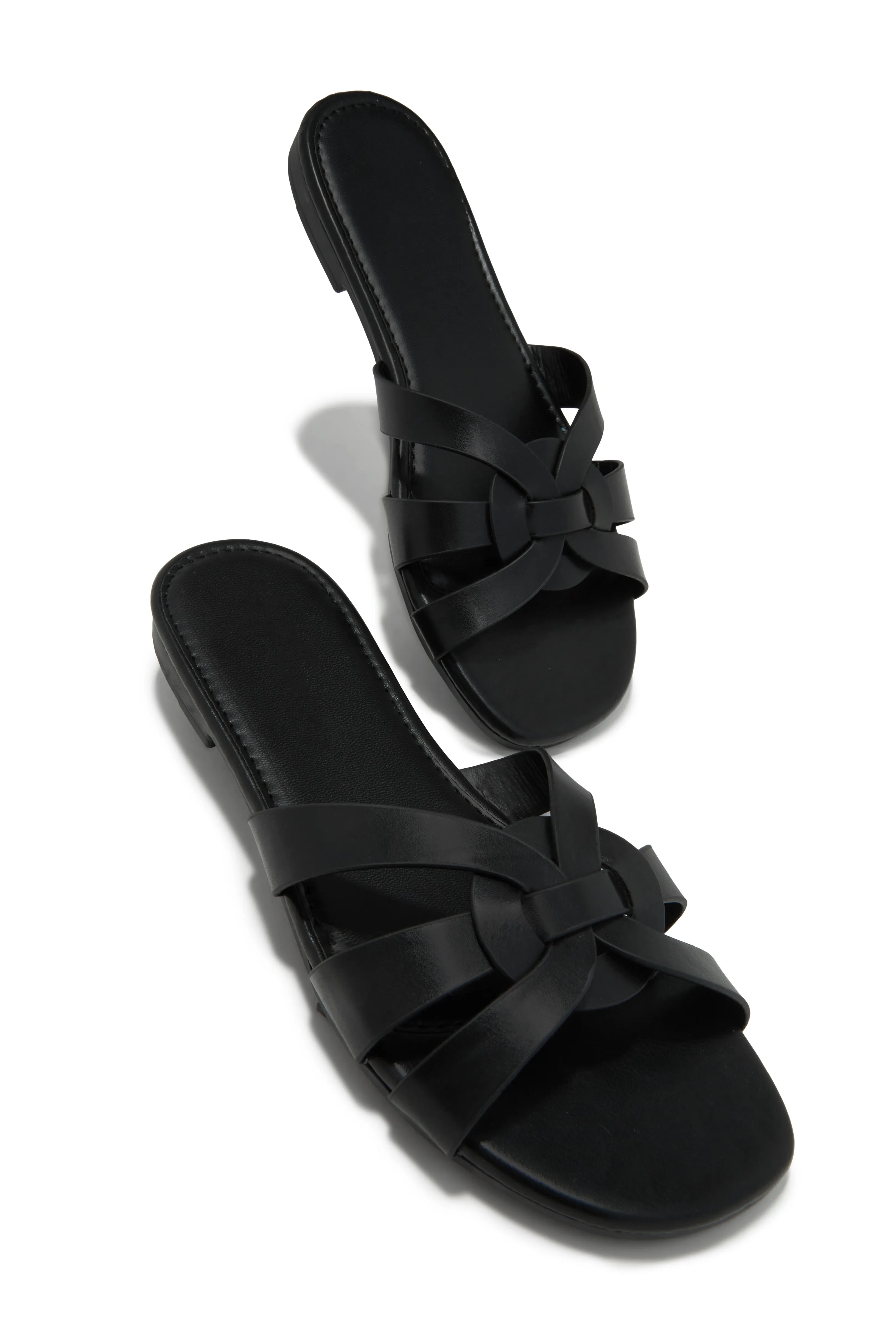 Weekend Vibes Slip On Sandals - Black