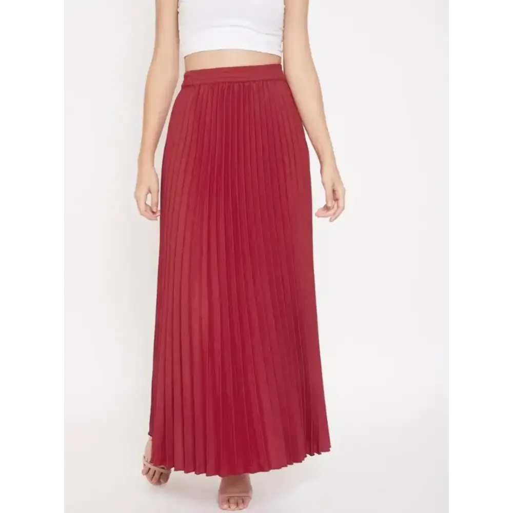 Western Looks Woman Pleated Skirt