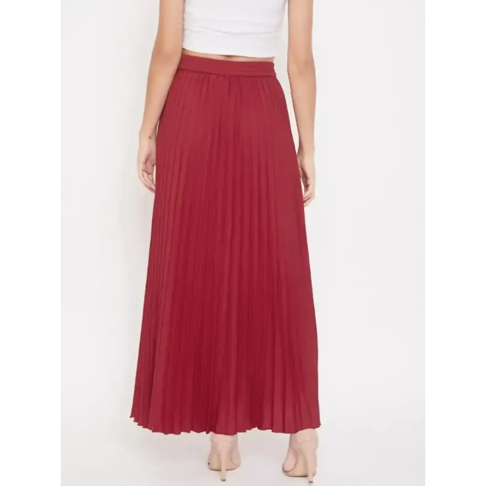 Western Looks Woman Pleated Skirt