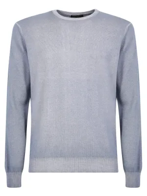 Wool blend jumper light blue