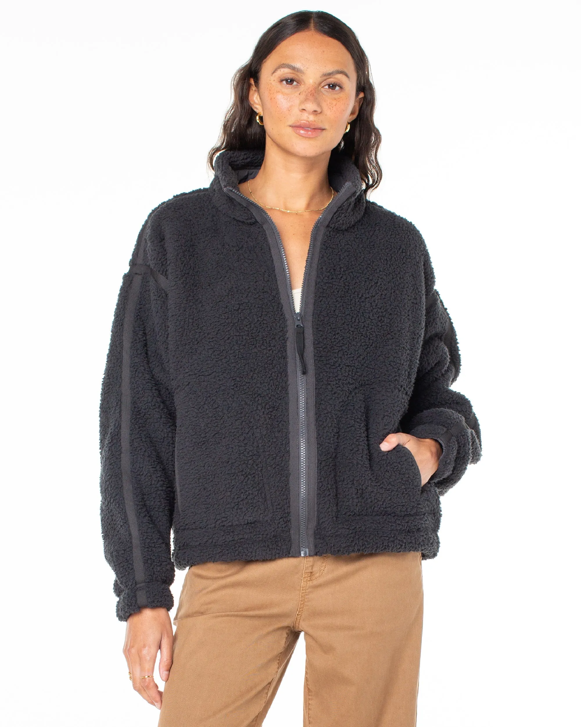 Wurlie Zip Up Fleece Jacket - Phantom